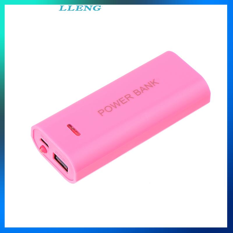LLENG Điện cầm tay ngân hàng trường hợp DIY 2 di động 18650 hộp pin cho điện thoại thông minh phí 5V 1A cho pin 18650 với chỉ số ánh sáng - 4