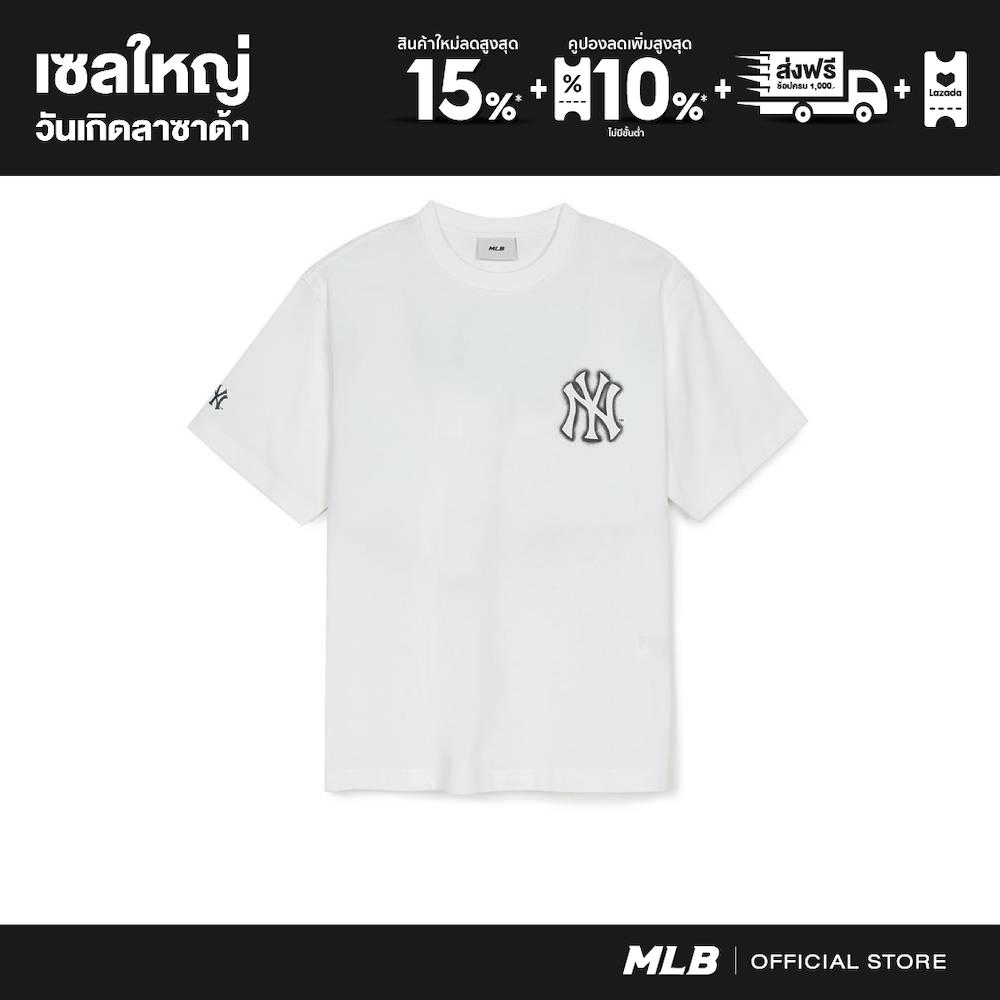 MLB T-Shirts Unisex Basic Mega Logo Oversized-Fit T-Shirt 3ATSB0353 50WHS Off White ราคา 2,190 บาท*ส่งฟรี