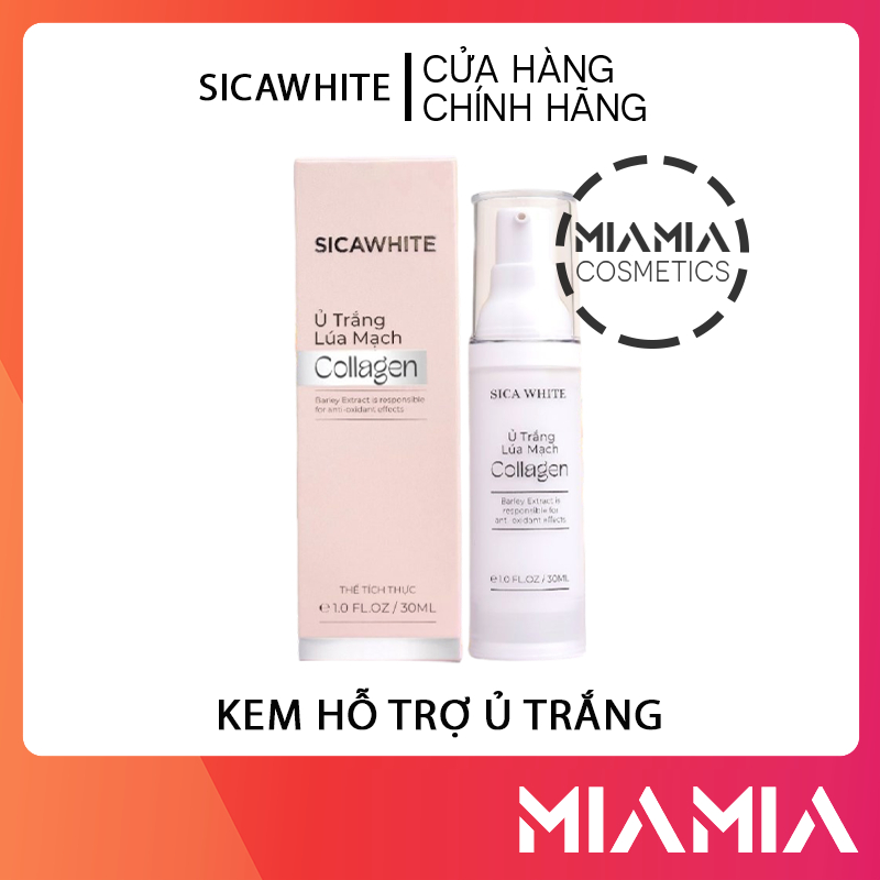 Kem Ủ Trắng Da Mặt Lúa Mạch Collagen Sica White 30ml Chính Hãng