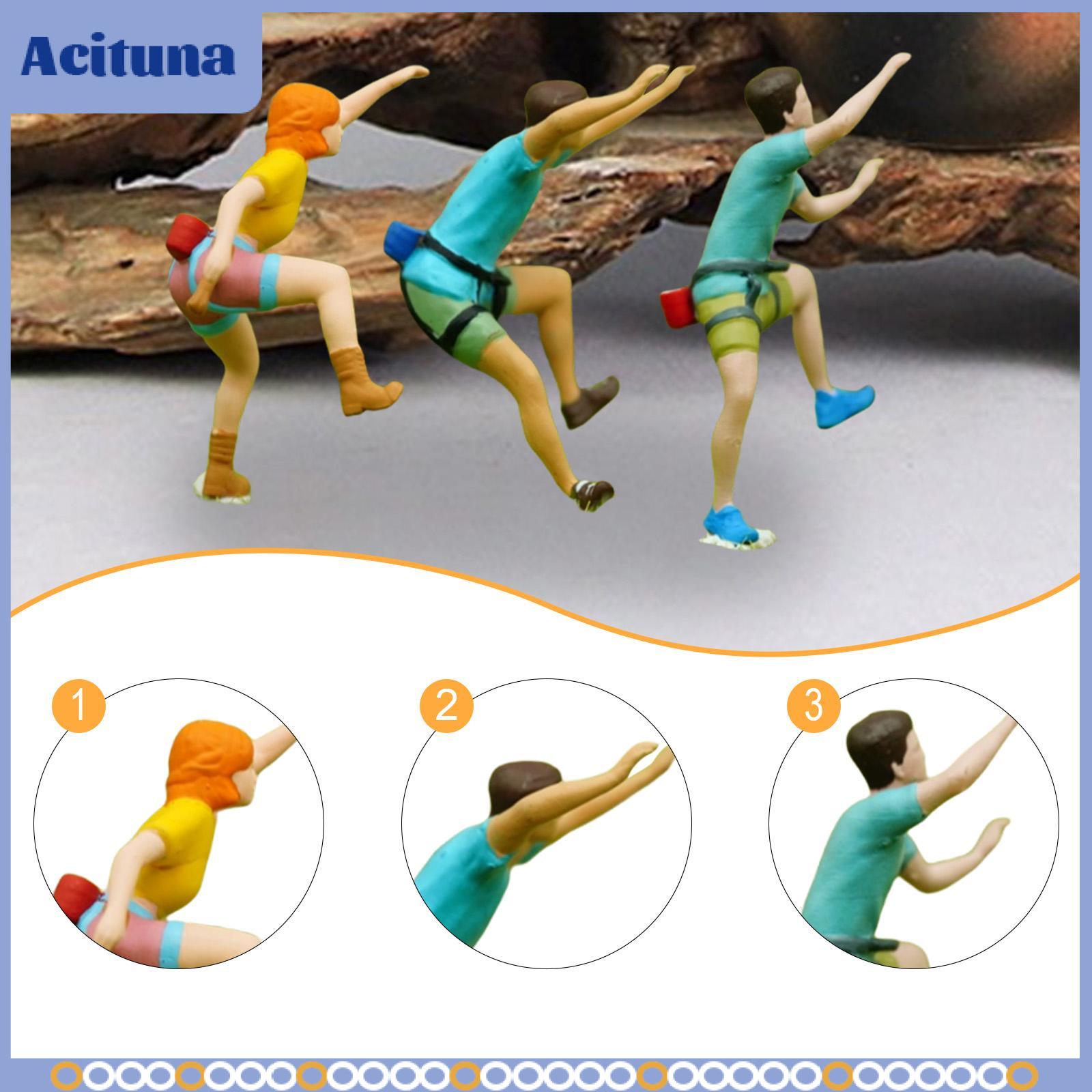 3Pcs 1/87 Scale Miniature Figures Climbing Tiny Miniature Scene Figurines for Collectibles Micro Landscape Decor ราคา 2,691 บาท*ส่งฟรี