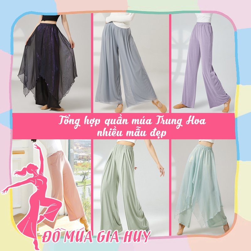 [TỔNG HỢP] (MQ02 - MQ12) Quần múa Trung Hoa, quần váy múa đương đại, váy múa cô trang nhiều mẫu đẹp