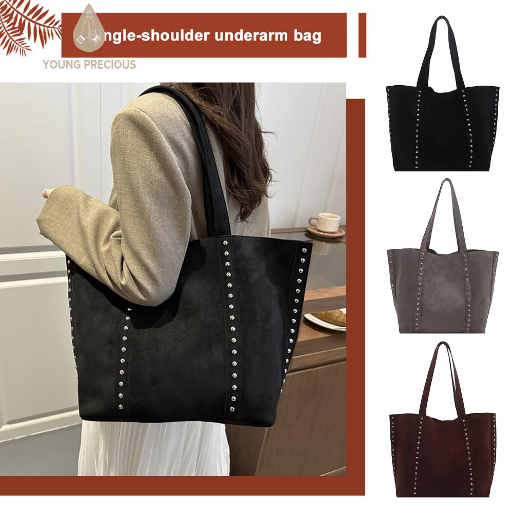 Nữ Phụ nữ giả da lộn Vai nách túi thời trang túi xách công sở đa năng nách Tote Túi cho du lịch hẹn hò làm việc