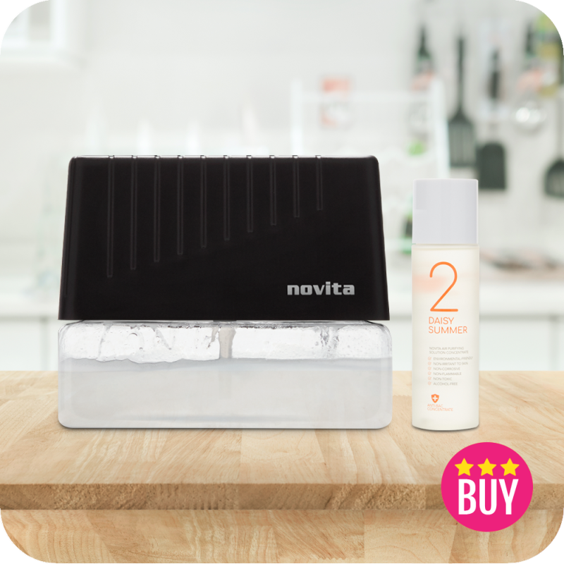 Bundle Deal: novita Air Revitalizer AR6 with Air Purifying Solution Concentrate (3 bottles) Singapore