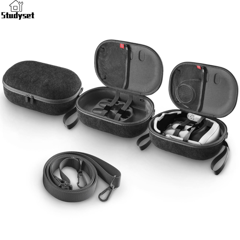 Studyset IN stock Carrying Case Travel Case VR Gaming Headset Touch Controllers Accessories Portable Travel Storage Bag Compatible For Meta Quest 3 VR Headset Controllers Accessories ราคา 770 บาท*ส่งฟรี