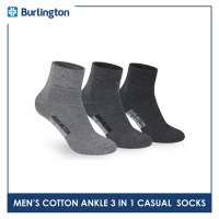 Burlington Mens Cotton Lite Thin Casual Ankle Socks 3 pairs in a pack 142