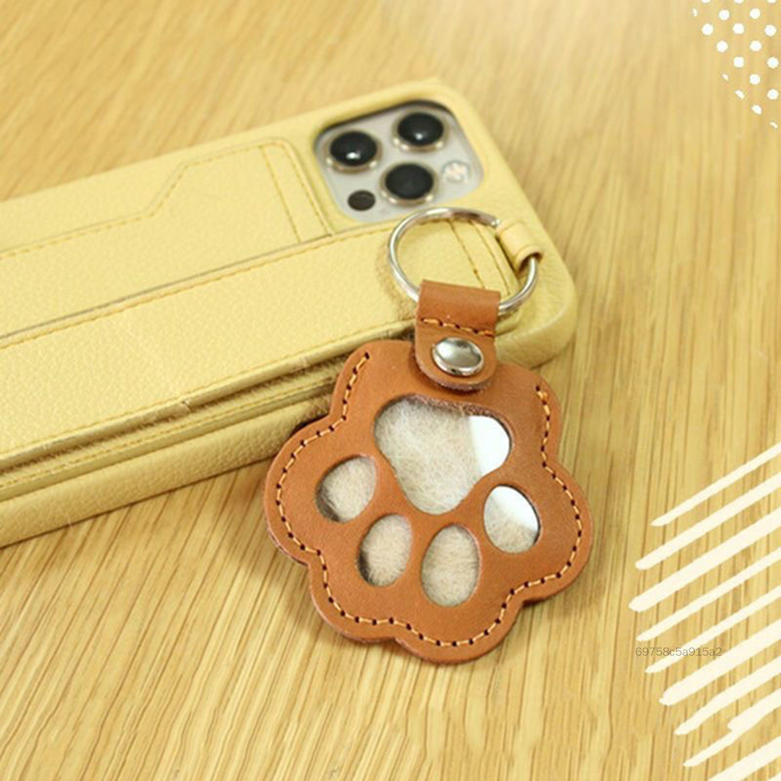 Móc khóa tưởng niệm lông thú cưng Paw Shaped Pet Memorial Quà tặng dành cho người nuôi chó mèo VT-VN - 4