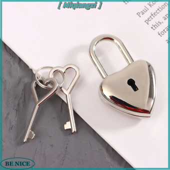 1 Bộ ổ khóa hình trái tim hành lý Mini Phần cứng ổ khóa với khóa chìa khóa cho du lịch Hộp đựng trang sức cưới sổ nhật ký Vali