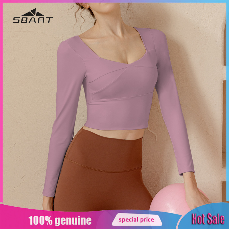 SBART Pilates skin-friendly yoga clothes spring, autumn and winter running sports tops women's long sleeve quick-drying fitness clothes ราคา 443 บาท*ส่งฟรี