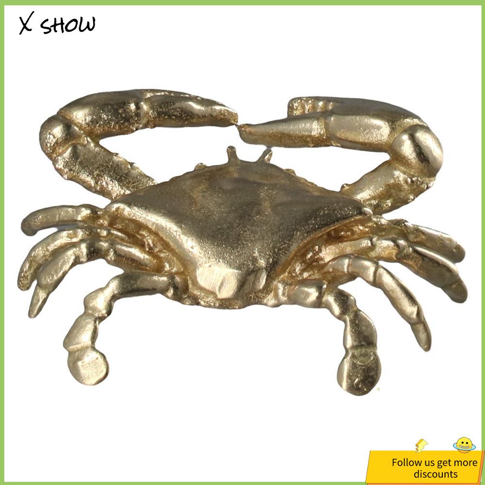 X SHOW Cua Tượng cua nhỏ Vàng Đồng thau Tượng cua Tượng cua Vàng Nhà