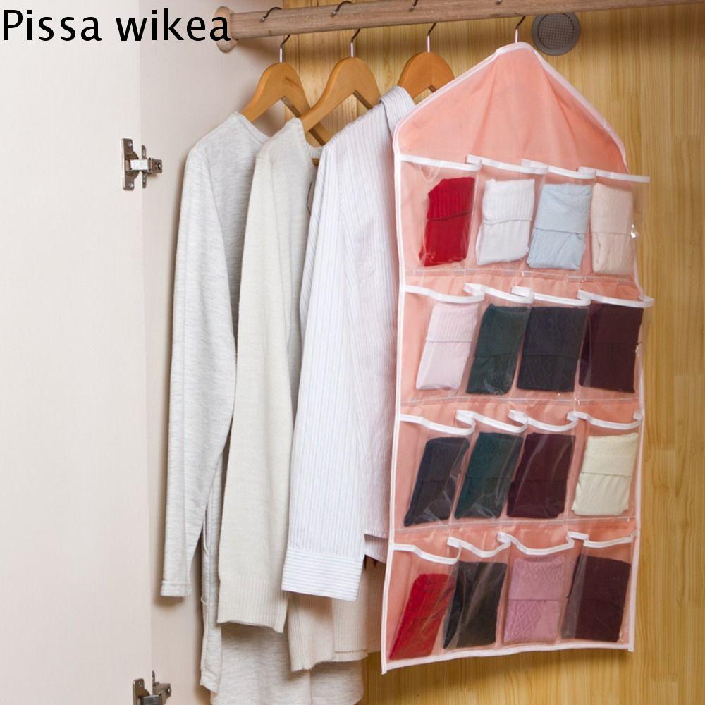 PISSA WIKEA Dễ sử dụng Phòng ngủ Phân loại Tiết kiệm không gian Treo tường Giá treo quần áo Phân loại đồ lặt vặt Túi đựng vớ Túi đựng đồ lót