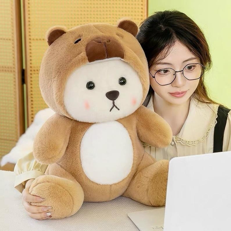 Gấu Bông Lena Cosplay Capybara, Chuột Lang Xinh Xắn, Vải Siêu Mịn Cao Cấp Có Bảo Hành 2024