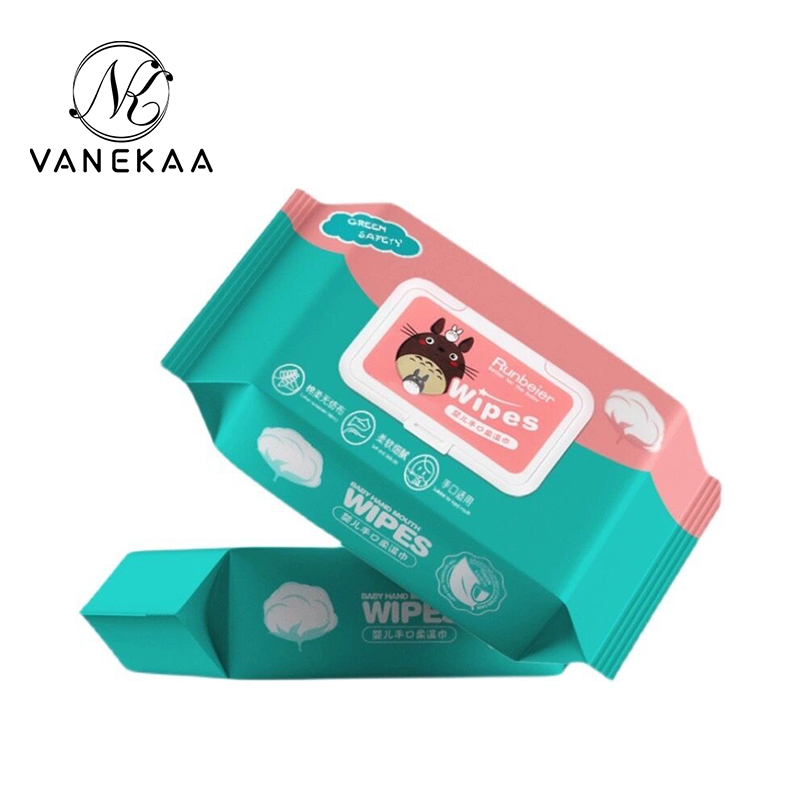 VANEKAA ทิชชู่เปียก ทิชชู่เปียกของเด็ก กระดาษเปียก ผ้านุ่มชุ่มชื่น อ่อนโยนต่อผิว ปลอดภัยจากสารเคมี (1 ห่อ) Wipes ราคา  3 บาท*ส่งฟรี