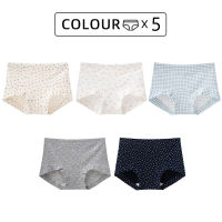 FallSweet Cotton Panties for Women Floral Print Mid-Rise Boxer Shorts Antibacterial Extended Crotch Plus Size Comfort Underwear