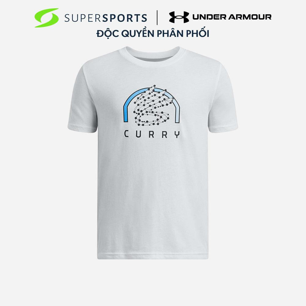 Áo Thun Tay Ngắn Bé Trai Bóng Rổ Under Armour Curry Trend 2 - Trắng - 1390410-100