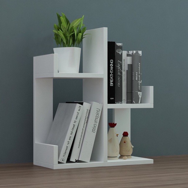 Kệ sách hình cây - kệ sách gỗ xương rồng mini để bàn