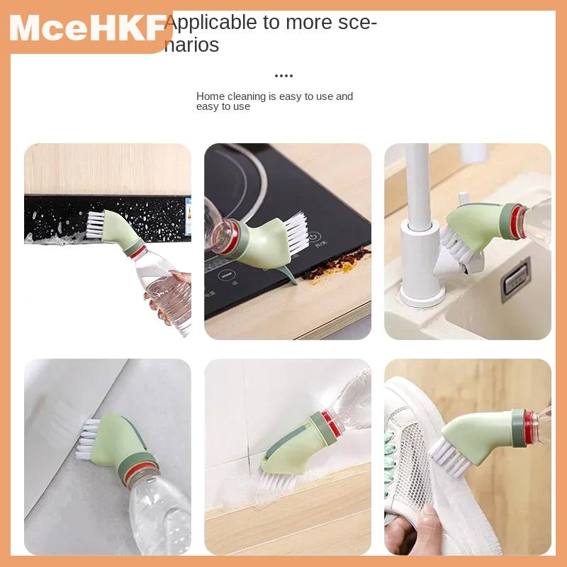 ❤❤❤Hot Sale MceHKF Bàn chải làm sạch sáng tạo có thể được kết nối với chai nước khoáng khô ướt kép sử dụng bàn chải làm sạch bàn chải khoảng cách hộ gia đình