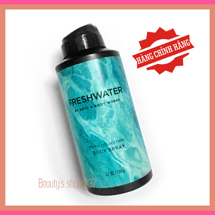 Xịt thơm body khử mùi cơ thể cho nam Freshwater - Bath & Body Works