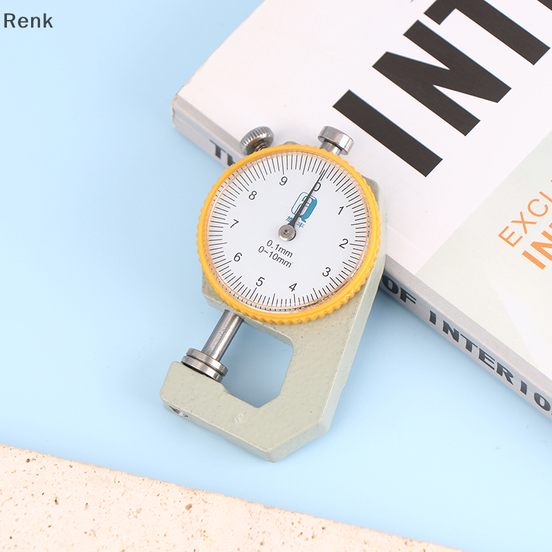 Renk 1PC da đo độ dày công cụ đo 0-10mm 0.1mm quay số giấy Meter Tester cho ống rỗng hoặc ống tròn Caliper
