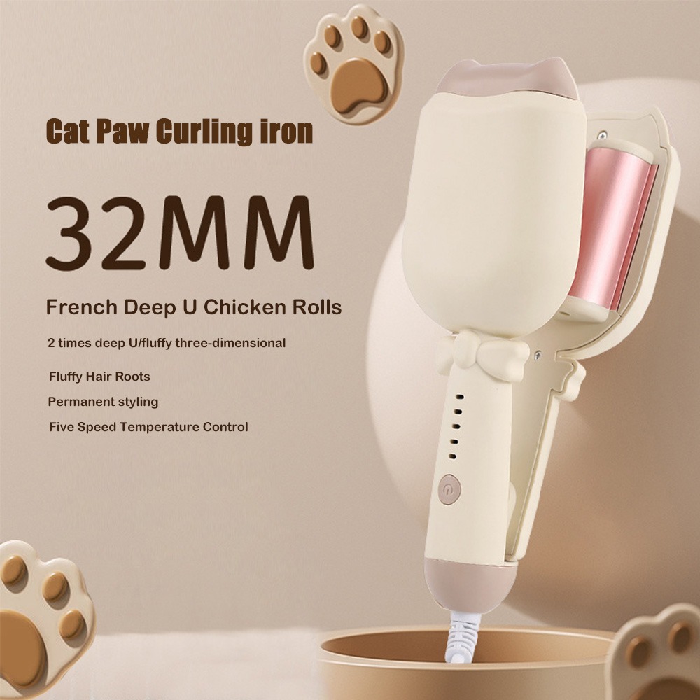 ZOWBRSH 32mm Cây uốn sóng biển Chống bỏng Điều chỉnh 5 tốc độ Máy tạo sóng tóc Ionic Dễ thương Dễ sử dụng Máy uốn tóc dành cho mọi loại tóc - 2