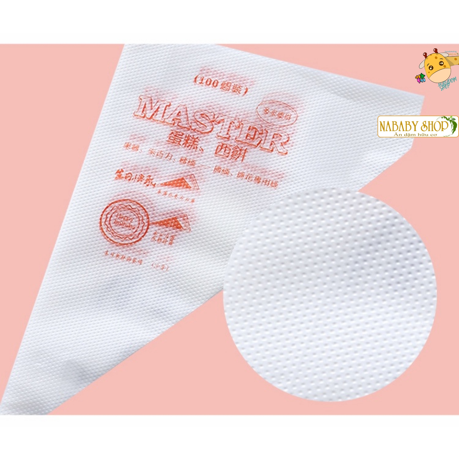 Set 100 túi bắt kem nilong -có bán lẻ 20 túi, túi sần dày dùng 1 Lần