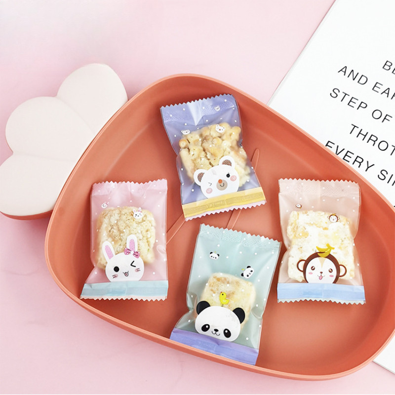 100Pcs Polvoron Wrapper Plastic Packing Bag Candy Plastic Packaging Bag Pastry Cookie Bag 5.5x8.5cm Packing Bag