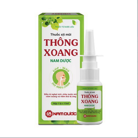 dung dịch xịt mũi Thông Xoang nam dược Thông xoang đau đầu trán làm giảm viem mũi viem xoang