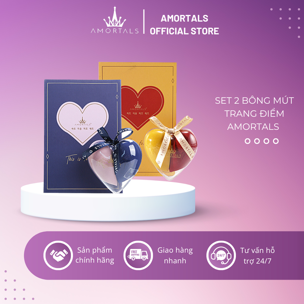 Mút trang điểm amortals hình quả trứng hình giọt nước mềm mại mút tán kem nền cao cấp