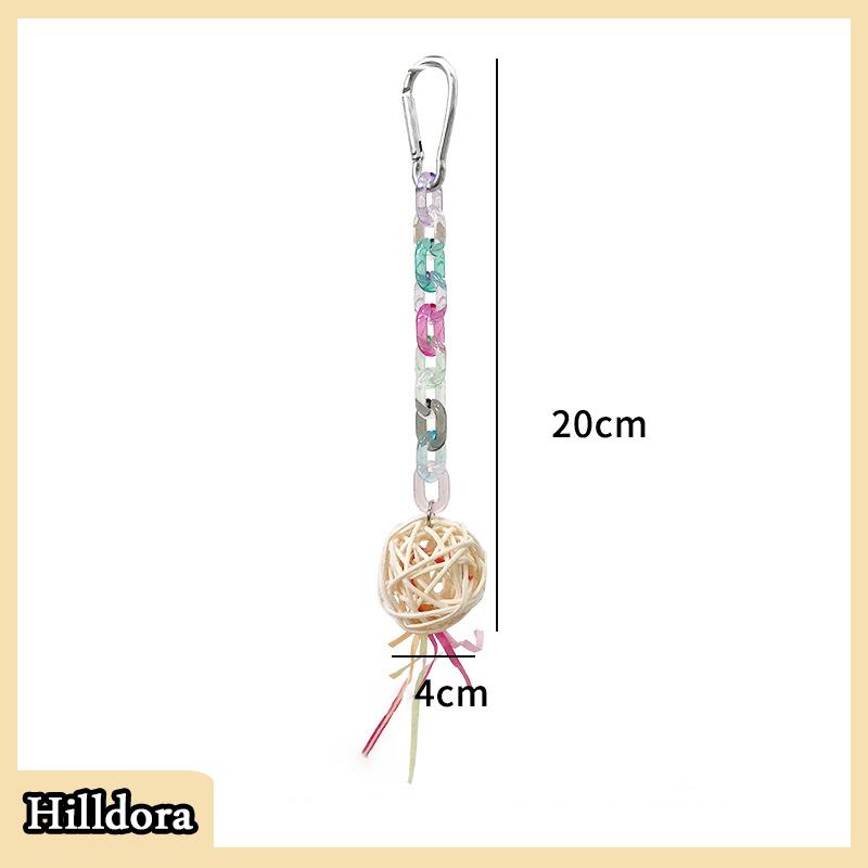 [Hilldora] Parrot Chew Strands Bird Parakeet Bite Molar Toys Pet Bird Cage Hangable Chewing Toy Bird Items Bird Cage Toys Pet Supplies - 5
