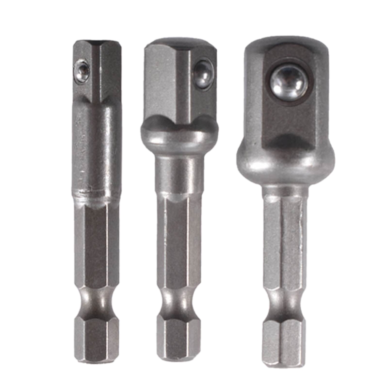 1/4 "3/8" 1/2 "máy bắt vít khoan bộ chuyển đổi ổ cắm 3 pcs chuôi lục giác 360 ° xoay