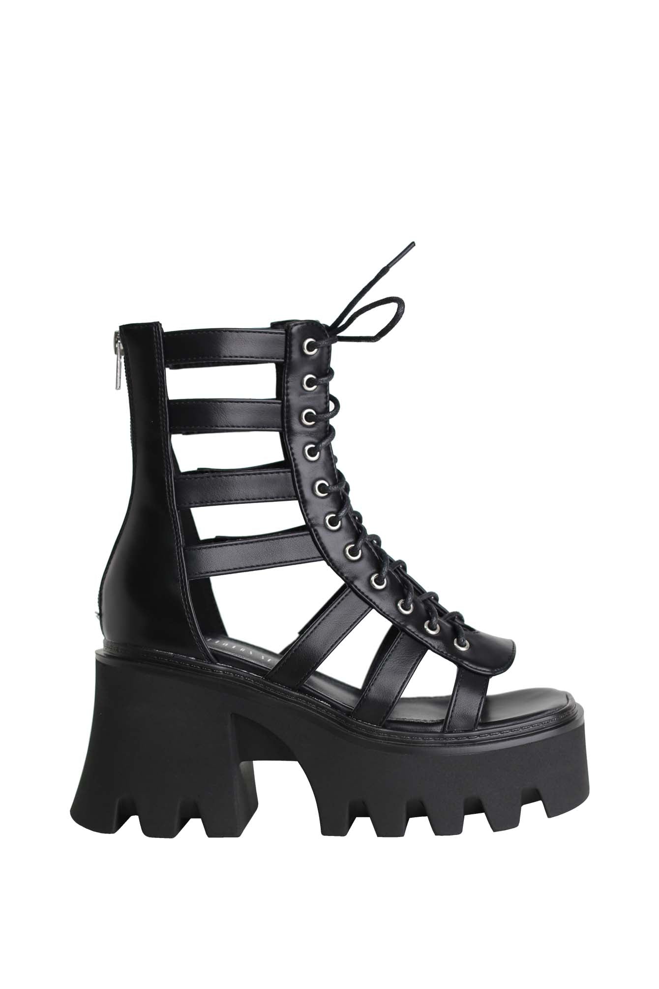 Villains SF BADEN Women's Platform Combat Boots | Heel Height 3.9" ราคา 3,290 บาท*ส่งฟรี