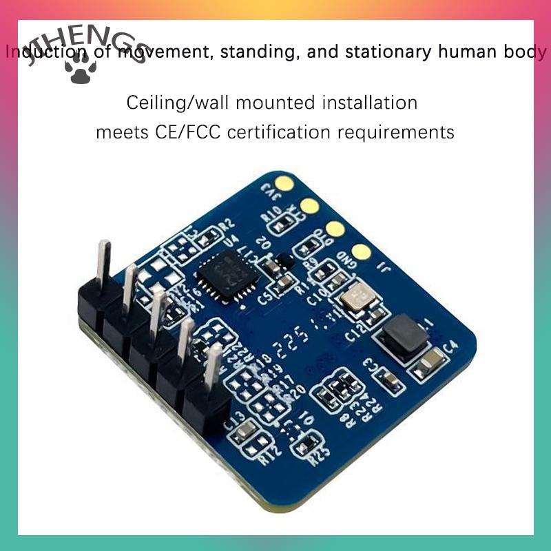 Gorilley LD2420 24GHz MmWave Radar Sensor Module – 2-Pack, Human Presence & Motion Detection, Adjustable 0.75-6m, GPIO/UART