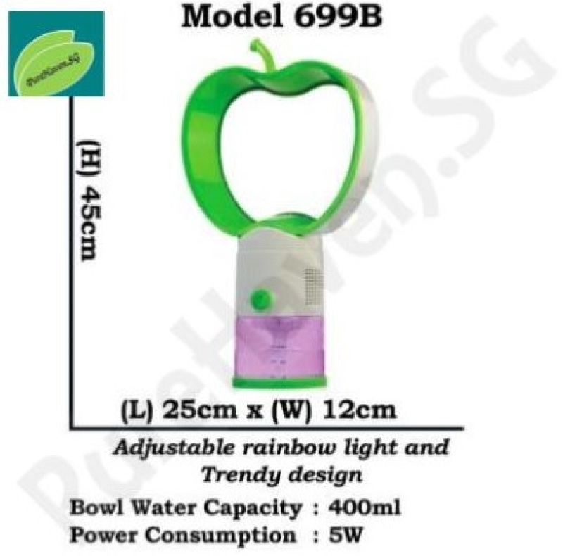 [BNIB] GOOD FOR HOME! Model 699B Water Air Purifier For Anywhere! With Adjustable Rainbow Lights! 400ml Singapore