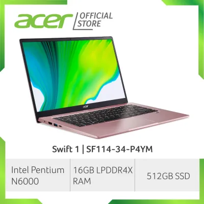 [2021 NEW MODEL] Acer Swift 1 SF114-34-P4YM 14 Inch FHD IPS Thin and Light Laptop | 16GB LPDDR4X RAM