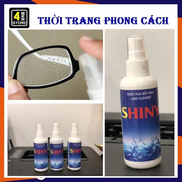 Nước Rửa Mắt Kính Len Shiny Và Combo 2 Túi Đựng Mắt Kính. LMS