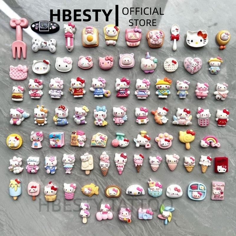 HBESTY Hello kitty resin refrigerator sticker KT cat cartoon adhesive magnet sticker cute style random does not repeat