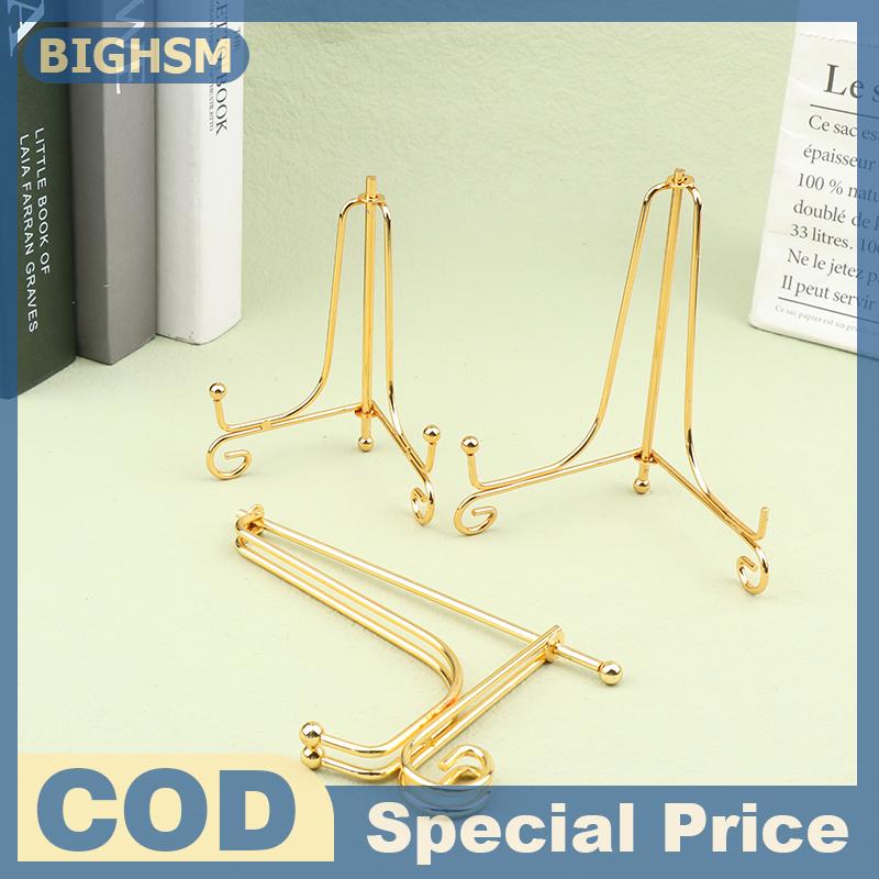 BIGHSM Vàng sắt hiển thị đứng Craft Bracket cuốn sách chủ ảnh bệ Bát món ăn khung hình ảnh tấm Giá vẽ lưu trữ trang trí