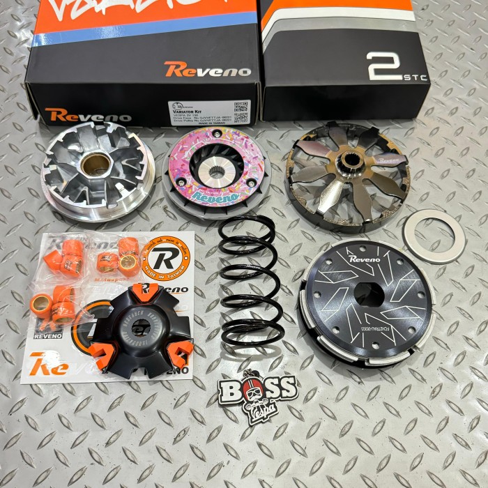 PROMO- FULL KIT CVT REVENO CLUTCH VARIATOR FLYWHEEL VESPA SPRINT PRIMA S LX - RED MARKEET Harga 13,998,000 rupiah*Gratis Ongkir