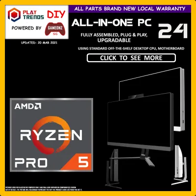 AMD RYZEN 5 PRO 4650G 6 CORES / 12 THREADS | ALL-IN-ONE 24 inch DESKTOP PC WORKSTATION BUILDS AIO-PC 24 ONE 4650G AIO ALL IN ONE DIY