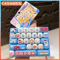 CANAMEK คีย์บอร์ดลดความเครียด26ปุ่มน่ารักขนาดเล็กเครื่องมือคลายเครียดเชิงกลแบบพกพาสำหรับการพักผ่อนในการทำงาน