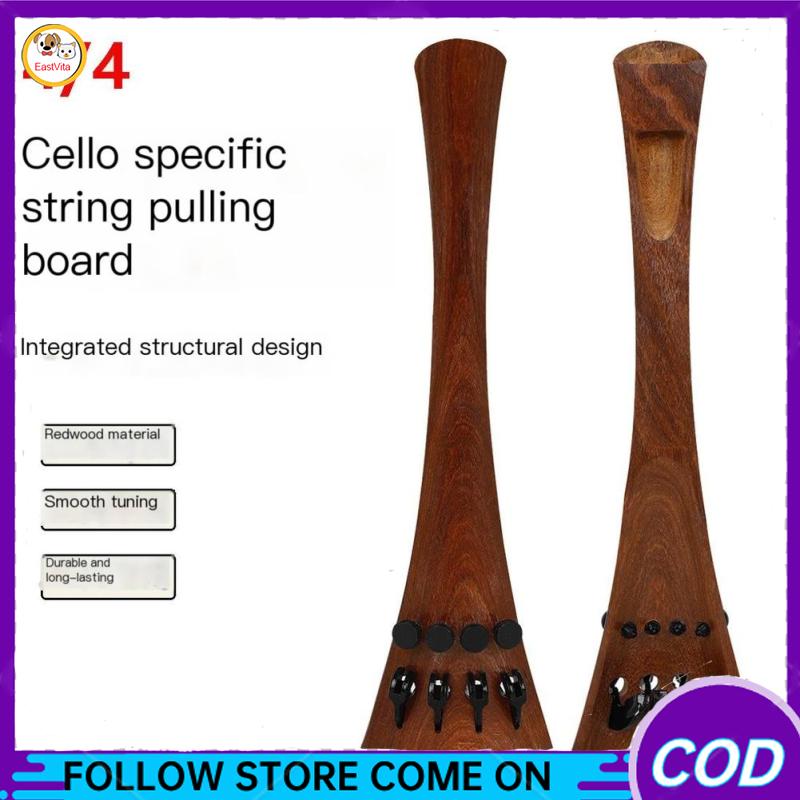 Tailpiece For Full Size Violin Redwood Lightweight Violin Tuner With Carbon Fiber Hook For 4/4 Cello String Pulling Board