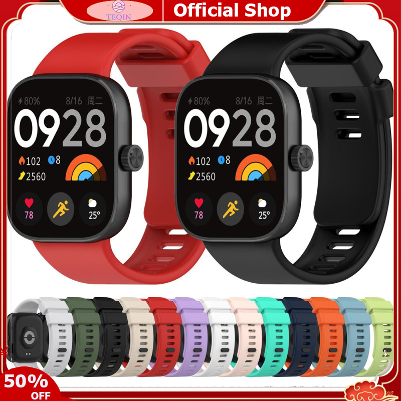 TEQIN toy new Watch Replacement Band Silicone Wrist Band Strap With Fixed Buckle Watch Strap Compatible For Watch 4/8 Pro Smartwatches ราคา 41 บาท*ส่งฟรี