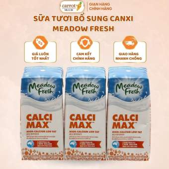 Sữa Tươi Tiệt Trùng Giàu Canxi Ít Béo Meadow Fresh - 200ML/Hộp