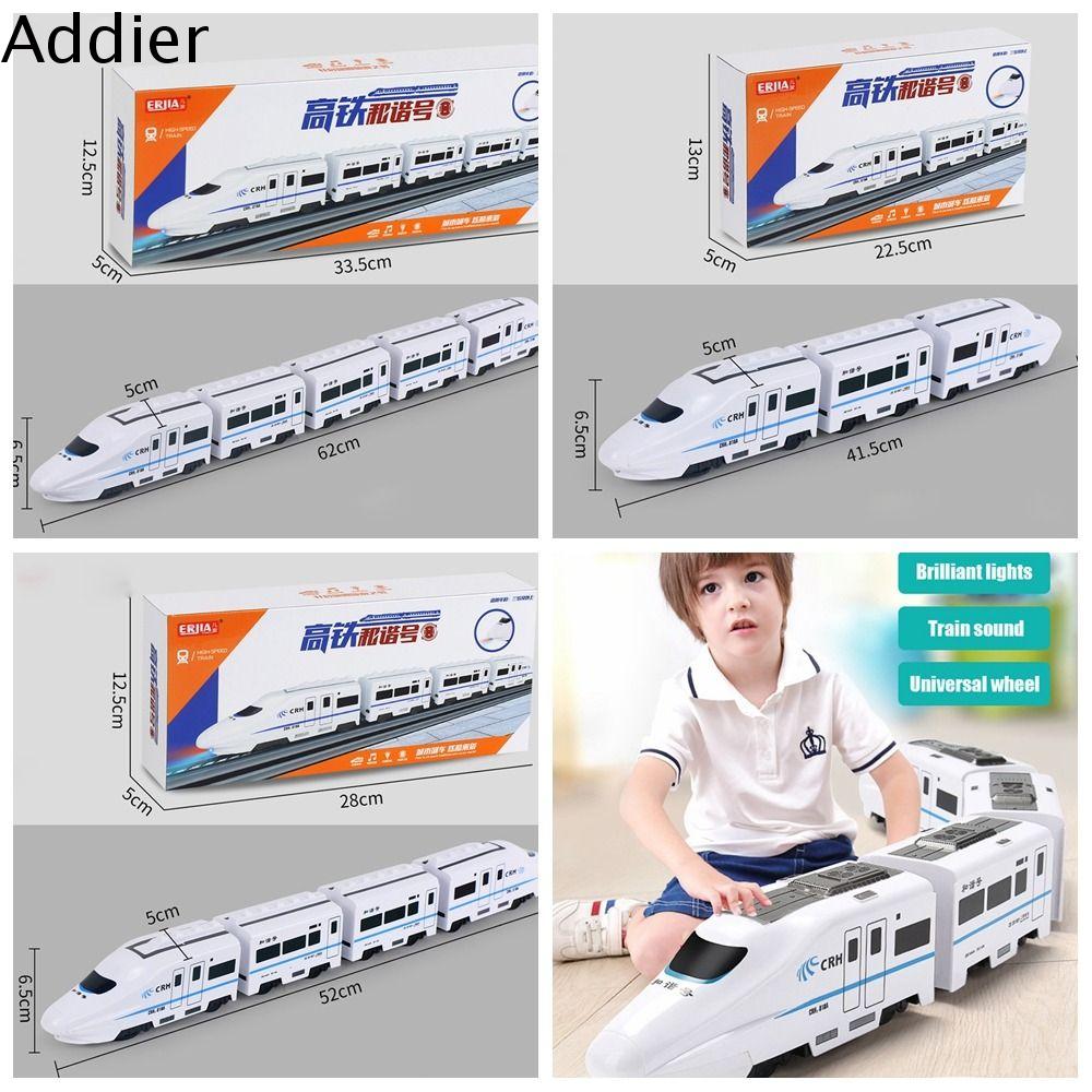 ADDIER Linh kiện điện tử Xe mô phỏng đường sắt hài hòa Xi măng nhựa Với đèn âm thanh Đồ chơi xe lửa Đường Sắt cao tốc Thú vị Đồ chơi mô hình Emu Trẻ em