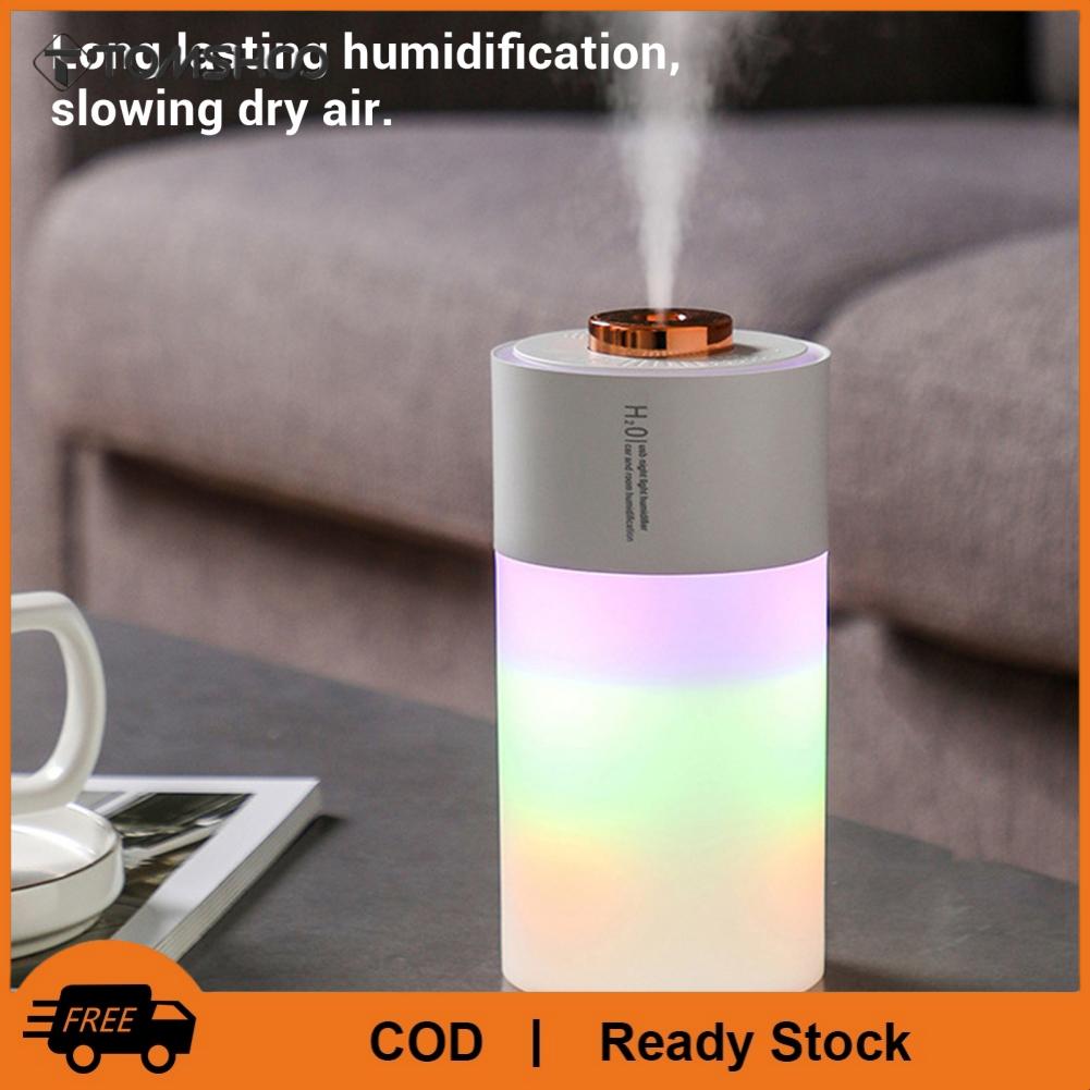 Máy giữ ẩm đầy màu sắc 300ml dung tích lớn yên tĩnh mát sương bàn nhỏ tạo độ ẩm cho xe du lịch văn phòng nhà