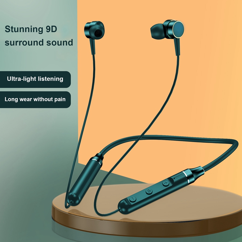 Tai nghe bluetooth không dây chính hãng cổ treo tai nghe Bluetooth tai nghe thể thao không dây trong tai nghe Bluetooth Tai nghe Bluetooth