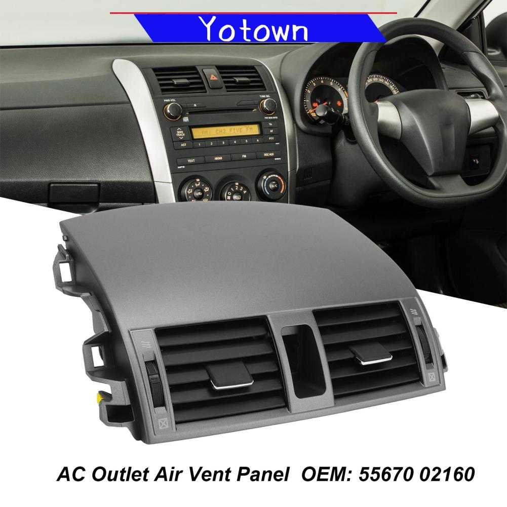 Yotown 55670 02160 Trung tâm điều khiển âm lượng không khí có thể điều chỉnh AC Lỗ thông hơi điều hòa không khí Viền trên Chống mài mòn Không khí trong lành Độ bền cao cho Corolla 2007 đến 2013 Giá 684,000 Đồng*Miễn phí vận chuyển