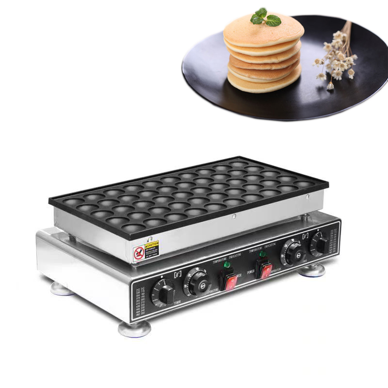 VEVOR Mini Dutch Pancake Maker 1.7-inch Diameter Mini Pancake Poffertjes Machine Electric Poffertjes for 25pcs Round Pancakes 850W Commercial