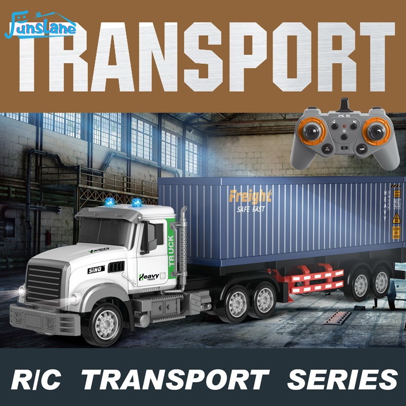 FunsLane Kids RC Trailer Double-layer Remote Control Transport Truck Model Simulation Container Toys Birthday Gifts For Boys ราคา 848 บาท*ส่งฟรี