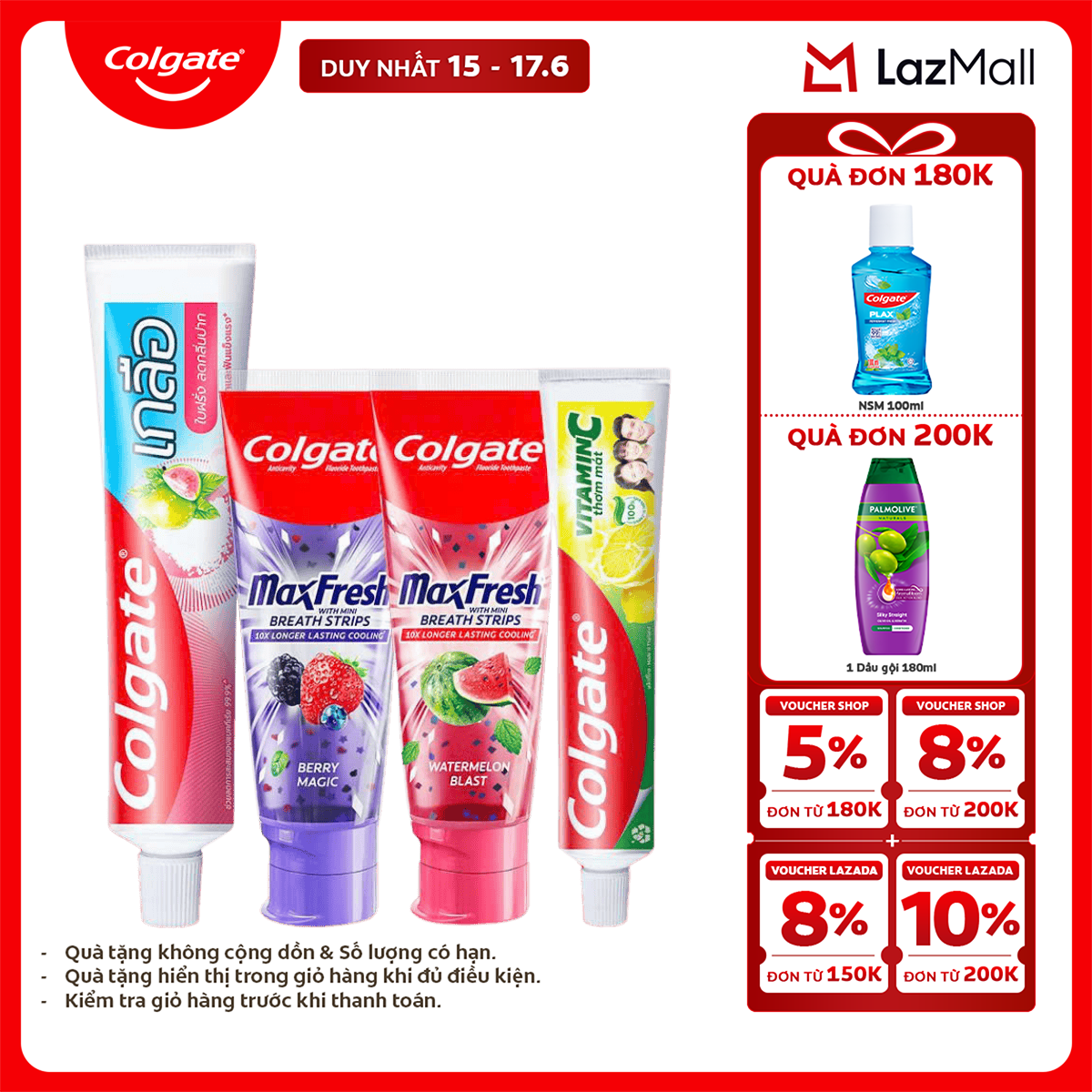 Bộ sưu tập Kem đánh răng Colgate vị trái cây