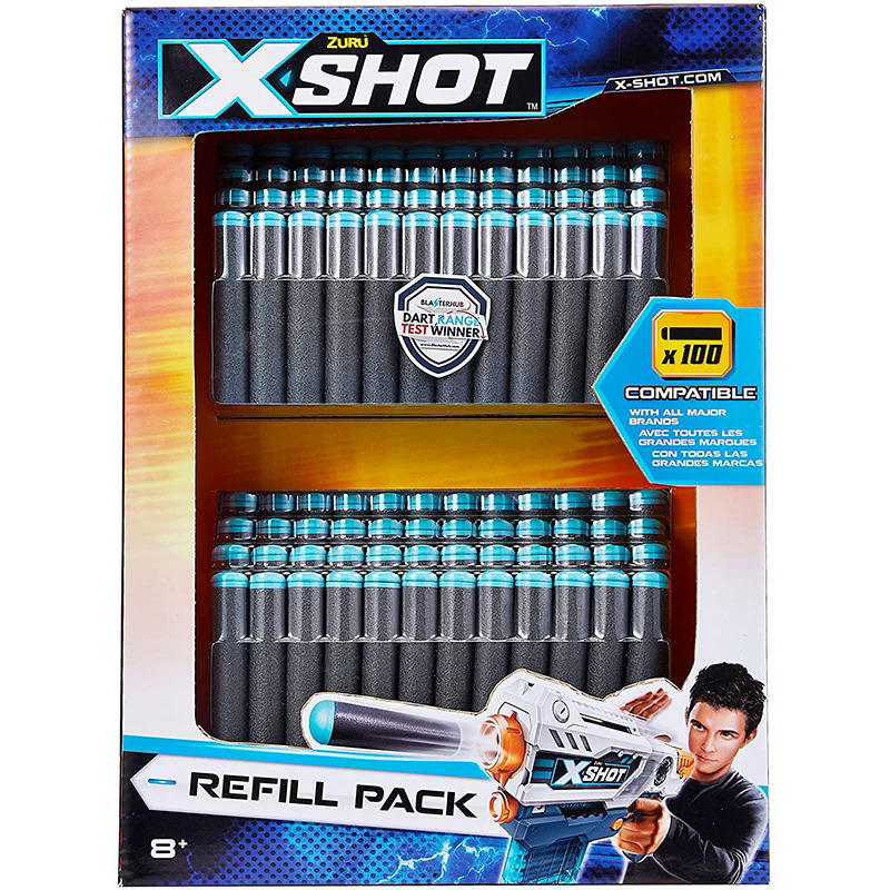 100pcs zuru x bắn 100 phi tiêu Refill Gói Đồ chơi súng nhựa bóng Súng đồ chơi cho cậu bé arsoft vũ k